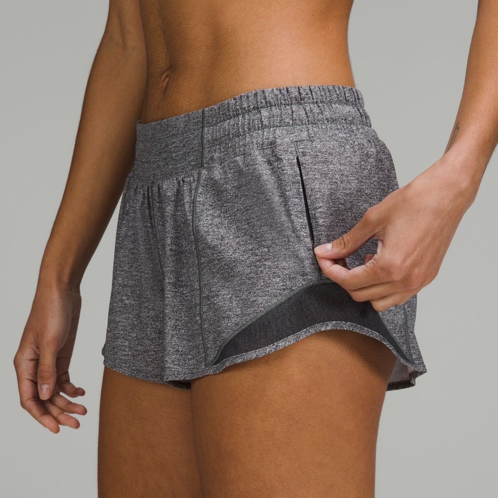 Lululemon grey hotty hot shorts 2.5 inch